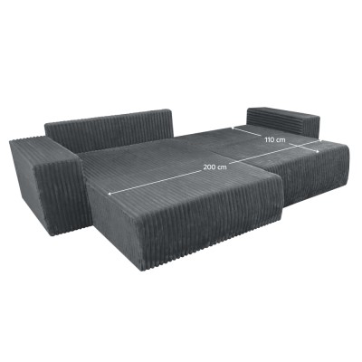 Set canapea universală, gri, PREMA ROH UNI