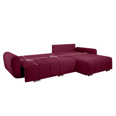 Set canapea universală, material Monolith burgundy, LONGA ROH