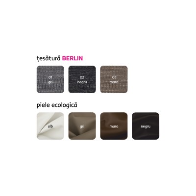 Set canapea universală, piele ecologică maro/melir maro, TOLITA U UNI