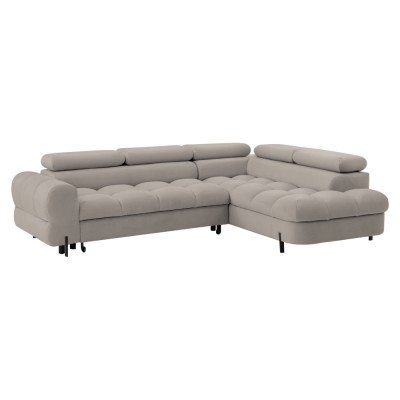 Set de canapea de colţ, bej Taupe, pe dreapta, BERON ROH