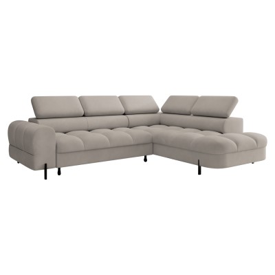 Set de canapea de colţ, bej Taupe, pe dreapta, BERON ROH