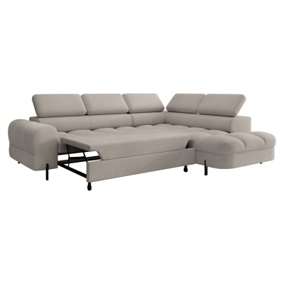 Set de canapea de colţ, bej Taupe, pe dreapta, BERON ROH