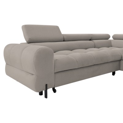 Set de canapea de colţ, bej Taupe, pe dreapta, BERON ROH