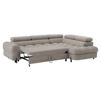 Set de canapea de colţ, bej Taupe, pe dreapta, BERON ROH