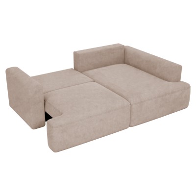 Set de canapea de colţ, bej Taupe, pe dreapta, SOUL ROH