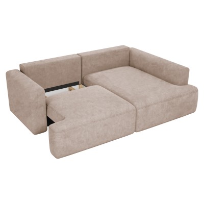 Set de canapea de colţ, bej Taupe, pe dreapta, SOUL ROH
