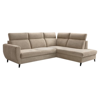 Set de canapea de colţ, gri-maro Taupe, pe dreapta, ROTTO ROH