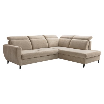 Set de canapea de colţ, gri-maro Taupe, pe dreapta, ROTTO ROH