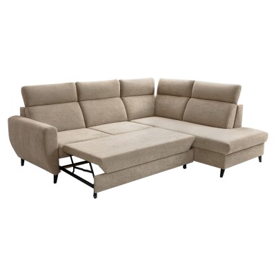 Set de canapea de colţ, gri-maro Taupe, pe dreapta, ROTTO ROH