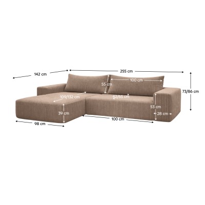 Set de canapele universal, gri-maro Taupe, PREMA ROH UNI
