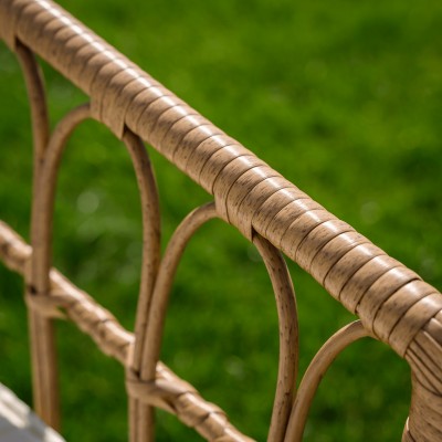 Set de grădină din ratan, bej/natural/negru , ARALY