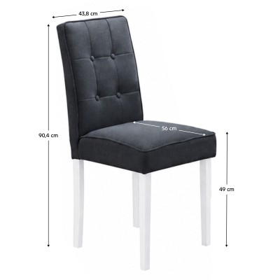 Set dining cu masă extensibilă, albă/gri, BJORK 1+4