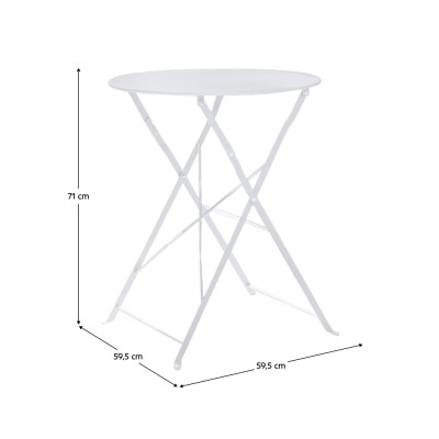 Set grădină 1+2, alb, oţel, OBAX