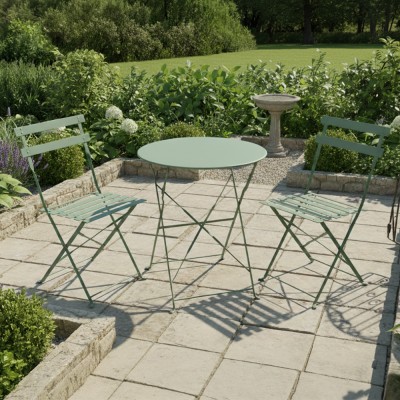 Set grădină 1+2, verde, oţel, OBAX NEW