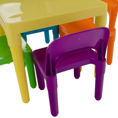 Set masă și scaune copii, multicolor, ZILBO