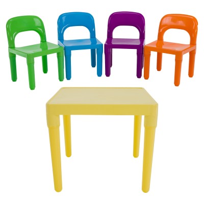 Set masă și scaune copii, multicolor, ZILBO