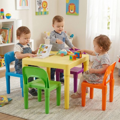 Set masă și scaune copii, multicolor, ZILBO
