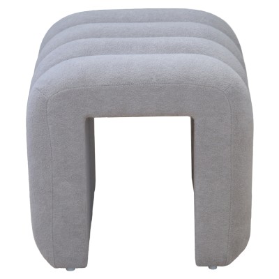 Taburet de design, ţesătură gri, SUNDO