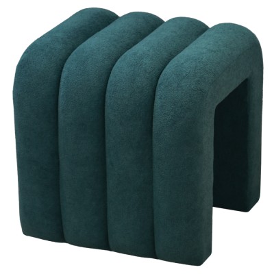 Taburet de design, ţesătură verde închis, SUNDO