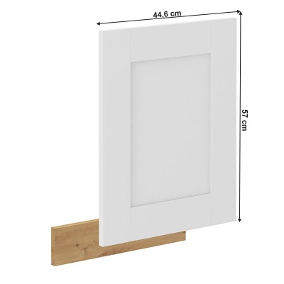 Uşă pentru maşină de spălat vase, albă/stejar artizan, LULA ZM 570x446
