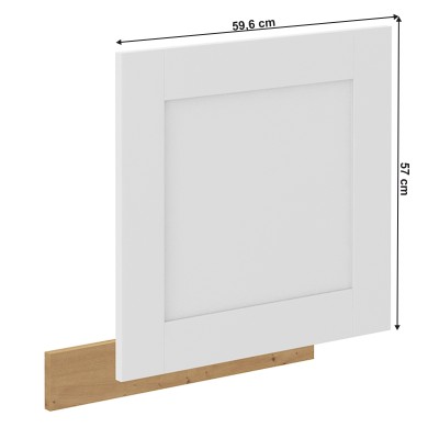 Uşă pentru maşină de spălat vase, albă/stejar artizan, LULA ZM 570x596