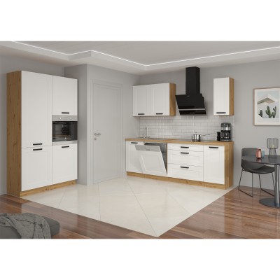 Uşă pentru maşină de spălat vase, albă/stejar artizan, LULA ZM 713x446