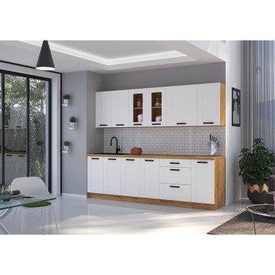 Uşă pentru maşină de spălat vase, albă/stejar artizan, LULA ZM 713x446