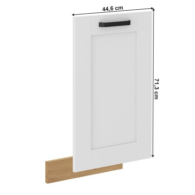 Uşă pentru maşină de spălat vase, albă/stejar artizan, LULA ZM 713x446