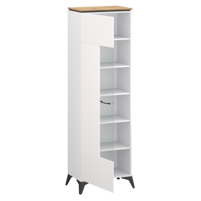 Vitrină, alb/stejar evoke, VELIS 1D