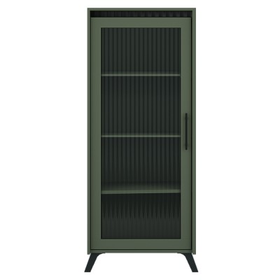 Vitrină, verde smoke/negru, LONGY REG1W